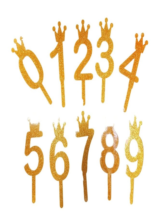 morel Orange Glitter 0-9 Cake Topper for 18th-21th-30th-40th-50th-60th-70th-80th-90th Birthday or Anniversary, farewell, Wedding, Retirement, Valentine - Image 1